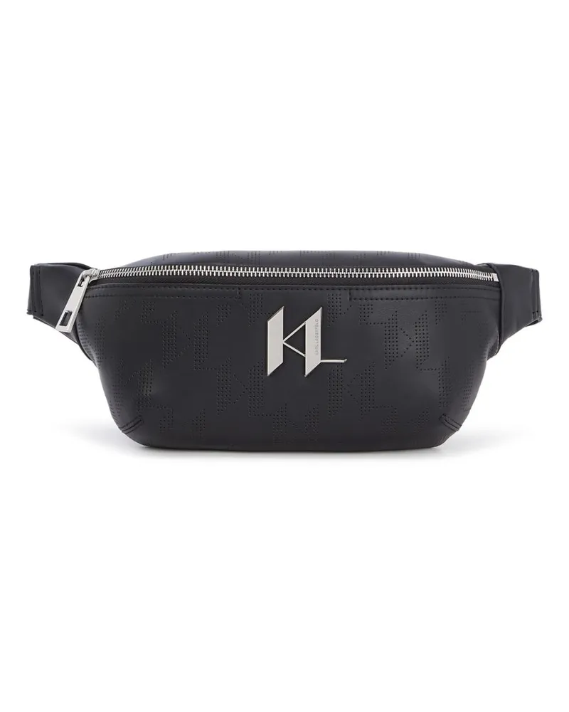 Karl Lagerfeld Perforierte K/Plak Gürteltasche - Schwarz Schwarz
