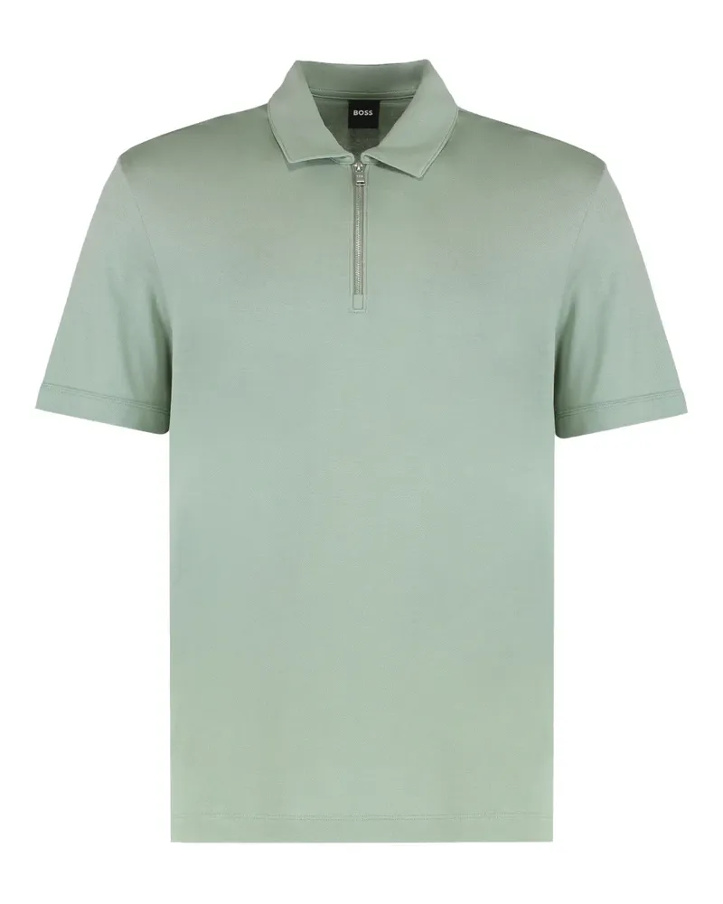 HUGO BOSS zip-neck polo shirt - Grün Grün