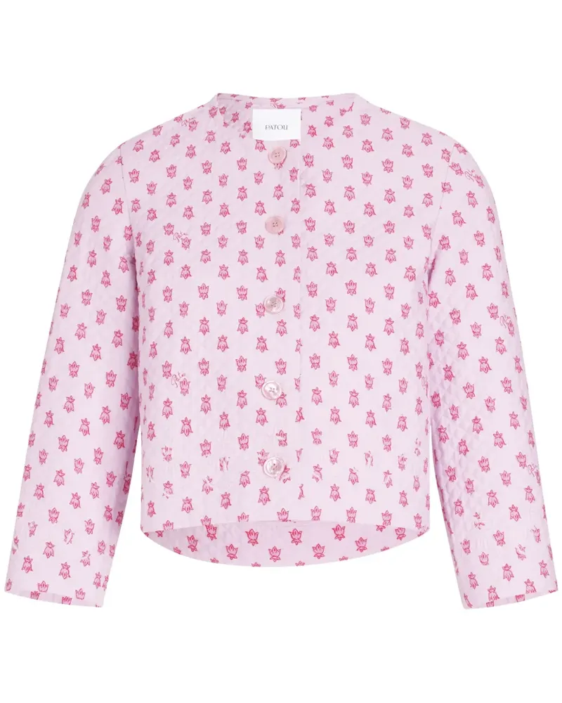 Patou Steppjacke mit Blumen-Print - Rosa Rosa