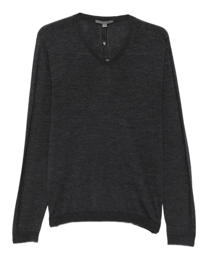 John Varvatos Pullover mit V-Ausschnitt - Grau Grau