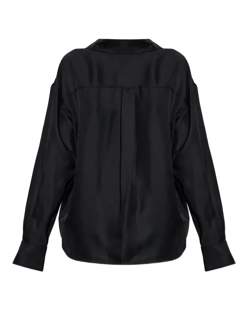 Alexander Wang silk reverse-detail shirt - Schwarz Schwarz