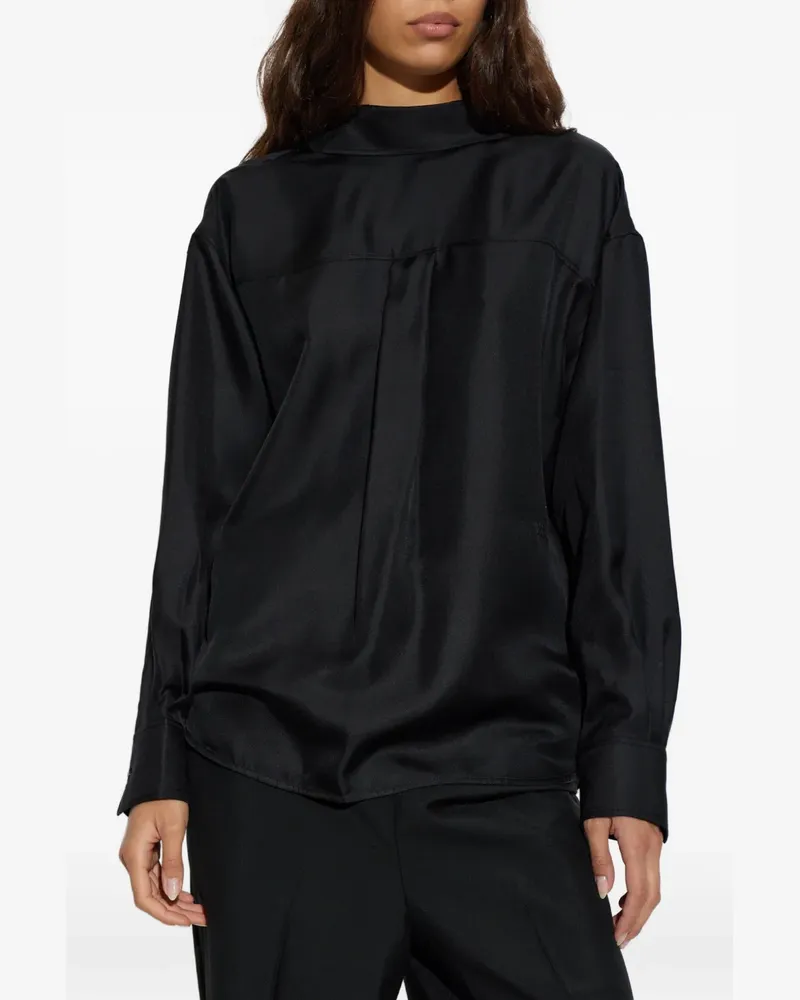 Alexander Wang silk reverse-detail shirt - Schwarz Schwarz