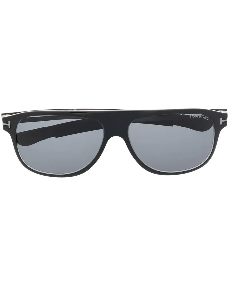 Tom Ford Sonnenbrille mit eckigem Gestell - Schwarz Schwarz