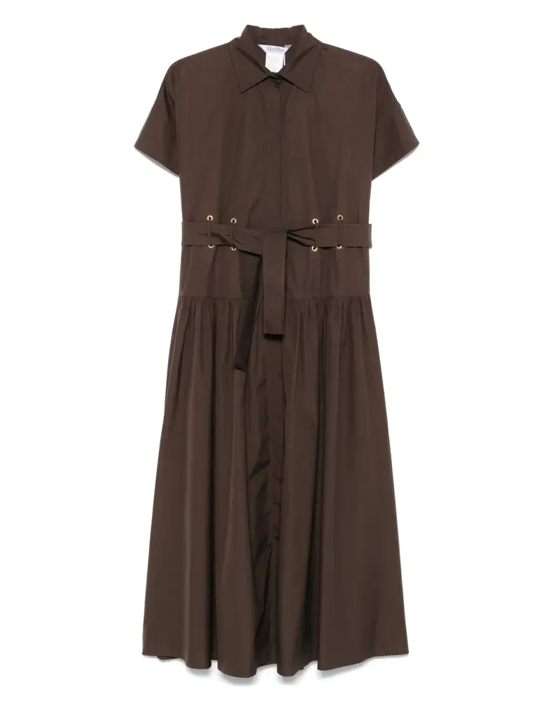 Max Mara Agoraio Midikleid - Braun Braun