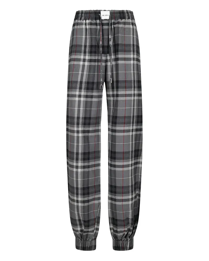ATTICO Karierte Hose mit Kordelzug - Grau Grau