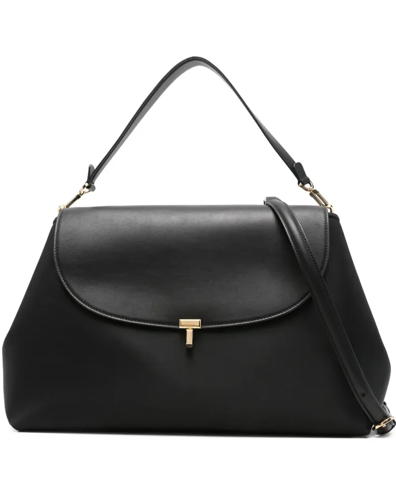 Totême T-Lock Satchel-Tasche - Schwarz Schwarz