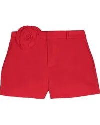 Blumarine Shorts mit Rosenapplikation Rot