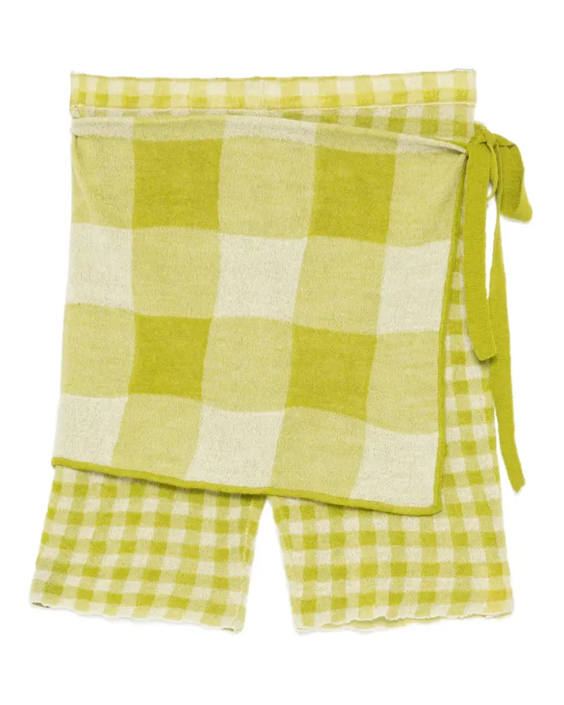 YANYAN KNITS checked shorts - Grün Grün