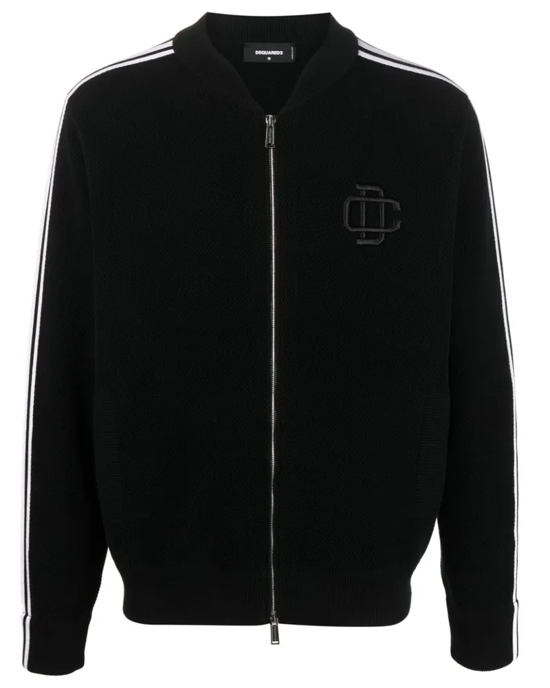 Dsquared2 Cardigan mit Logo-Stickerei - Schwarz Schwarz