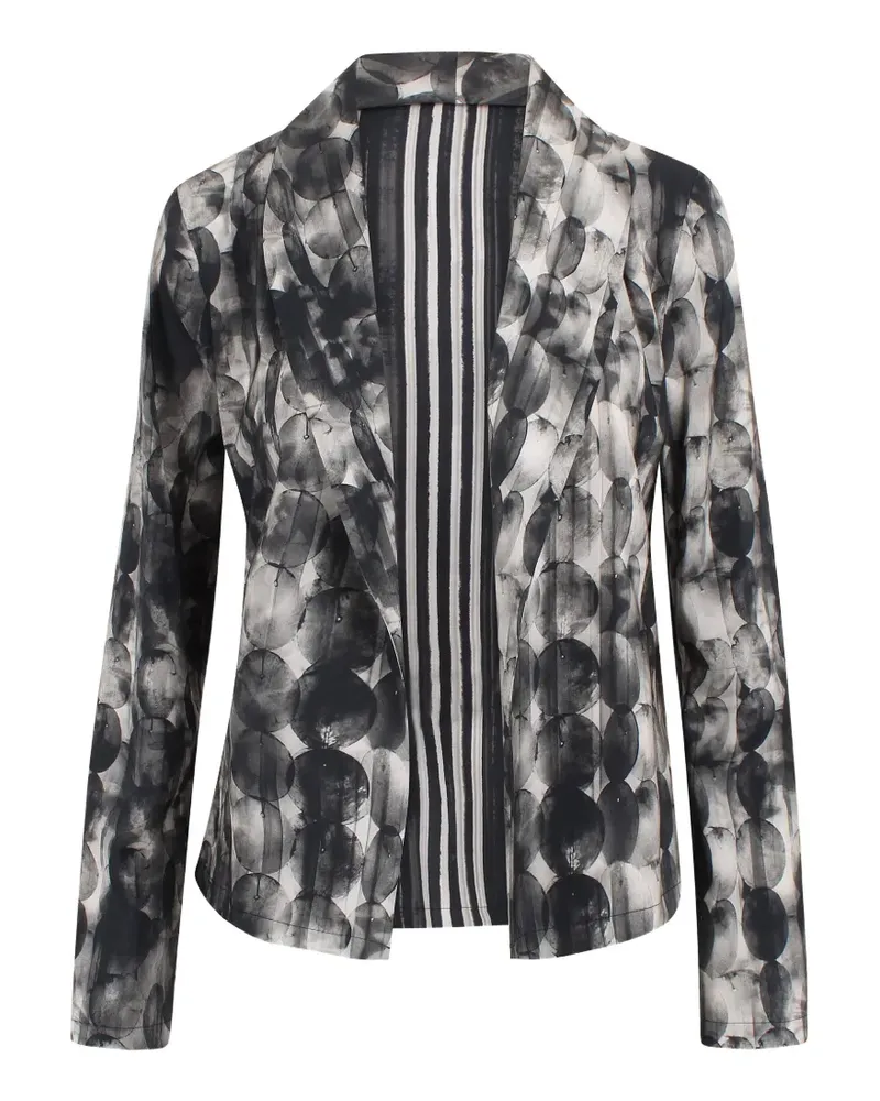 Pier Antonio Gaspari striped belted jacket - Schwarz Schwarz