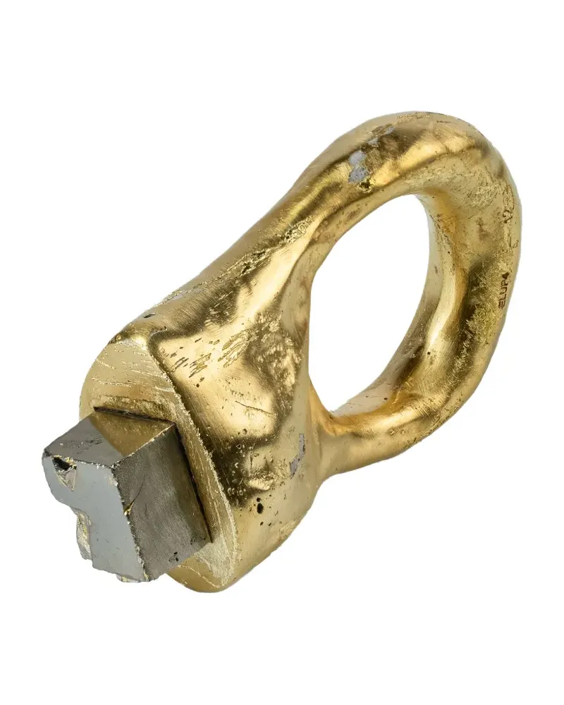 Parts Of Four Vergoldeter Giant Roman Ring mit Pyrit Gold