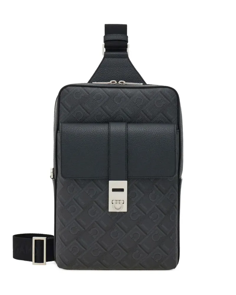 Ferragamo Gürteltasche mit Monogramm-Prägung - Schwarz Schwarz