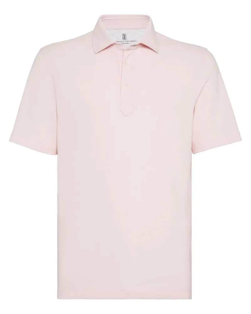 Brunello Cucinelli Poloshirt mit Knopfverschluss - Rosa Rosa