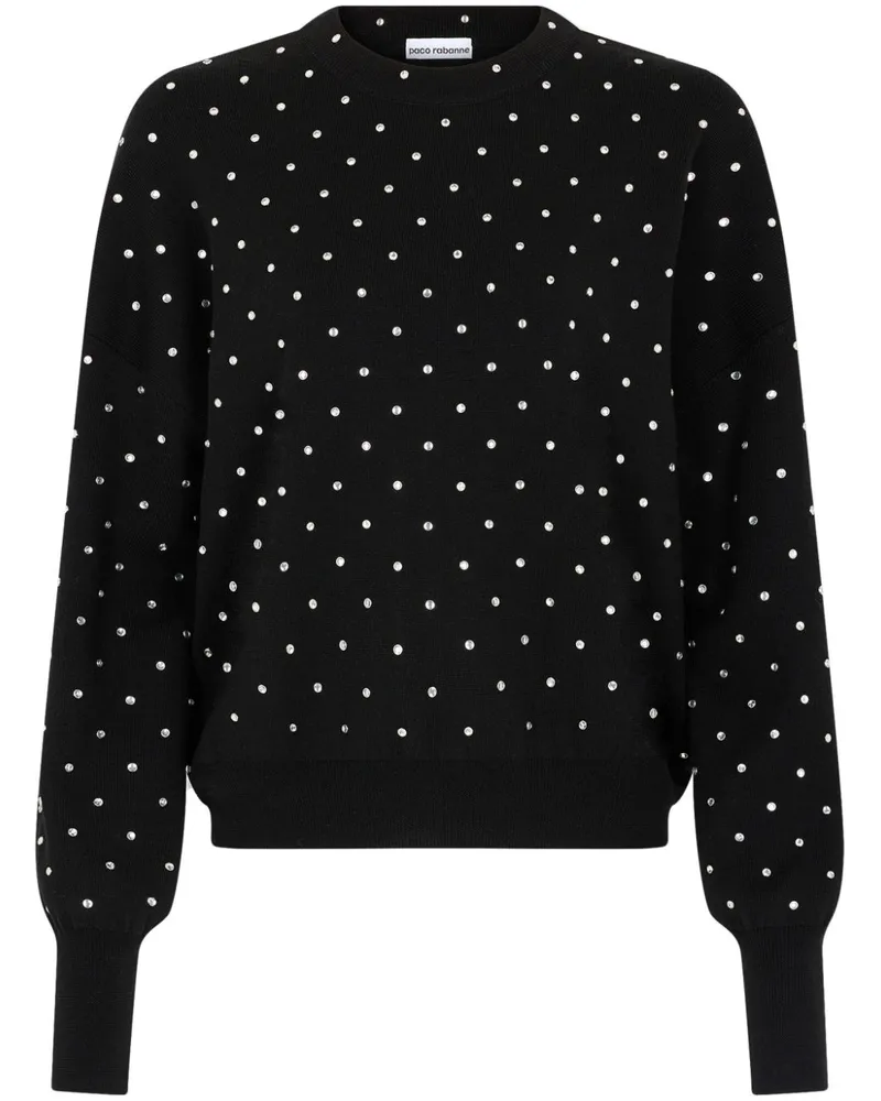 Paco Rabanne Pullover mit Kristallen - Schwarz Schwarz