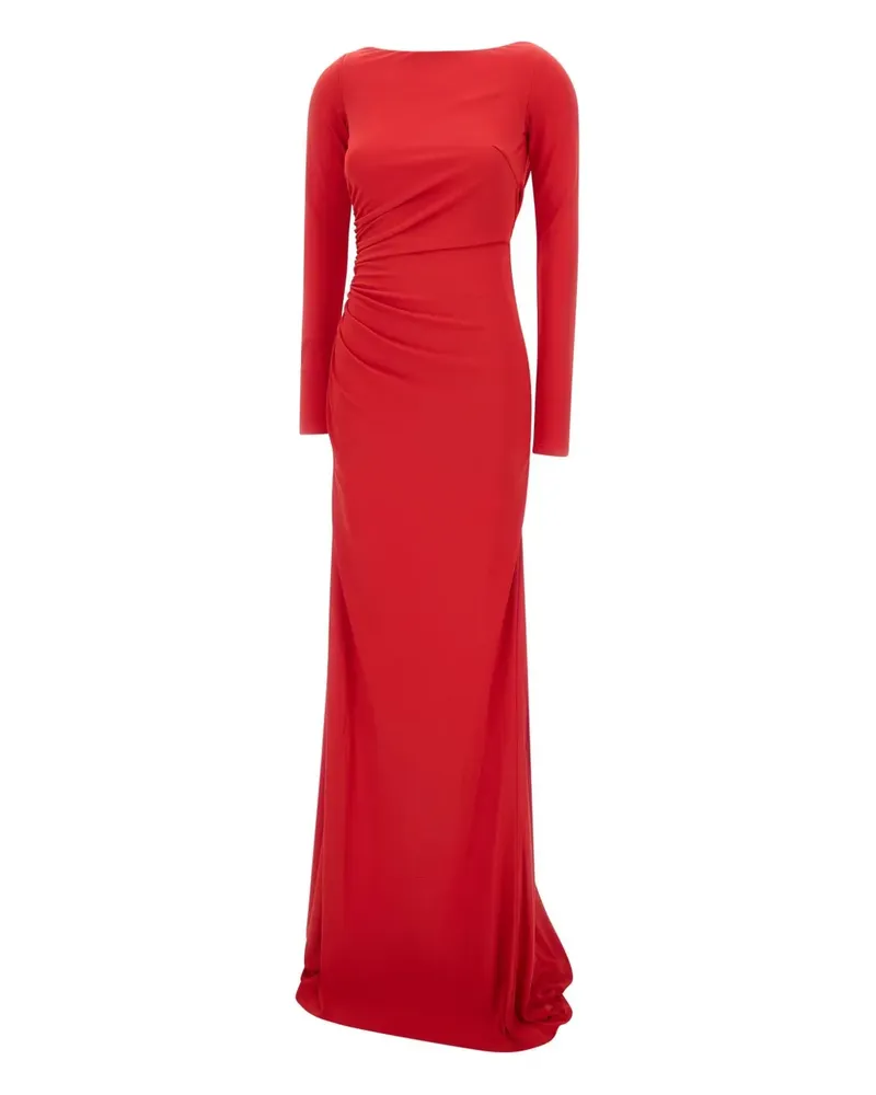 Elisabetta Franchi Drapiertes Maxikleid - Rot Rot