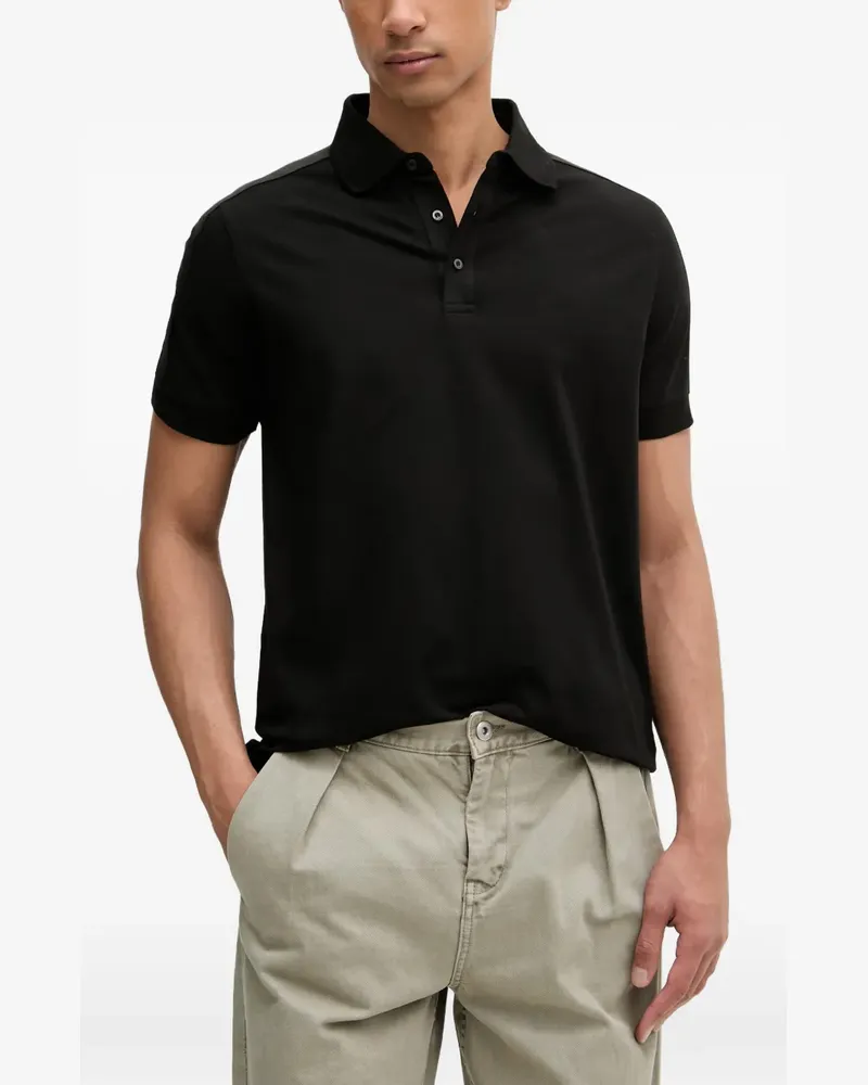 Karl Lagerfeld logo-tape polo shirt - Schwarz Schwarz