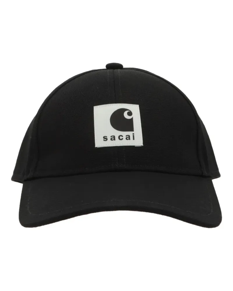 Carhartt WIP x Sacai logo-patch baseball cap - Schwarz Schwarz
