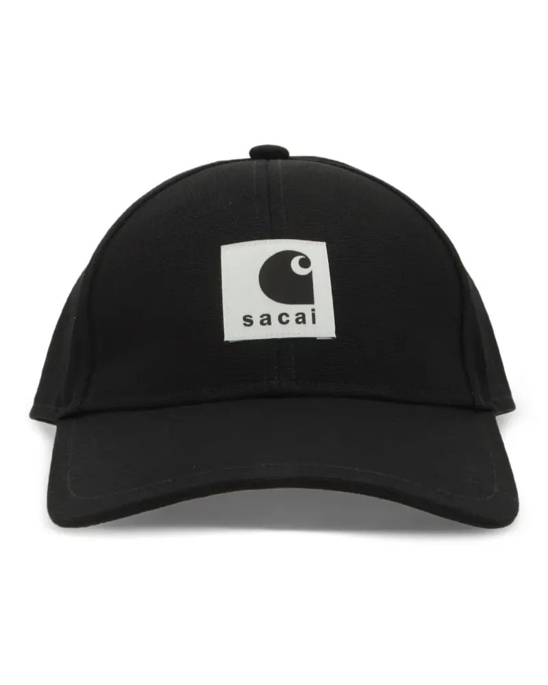 Carhartt WIP x Sacai logo-patch baseball cap - Schwarz Schwarz