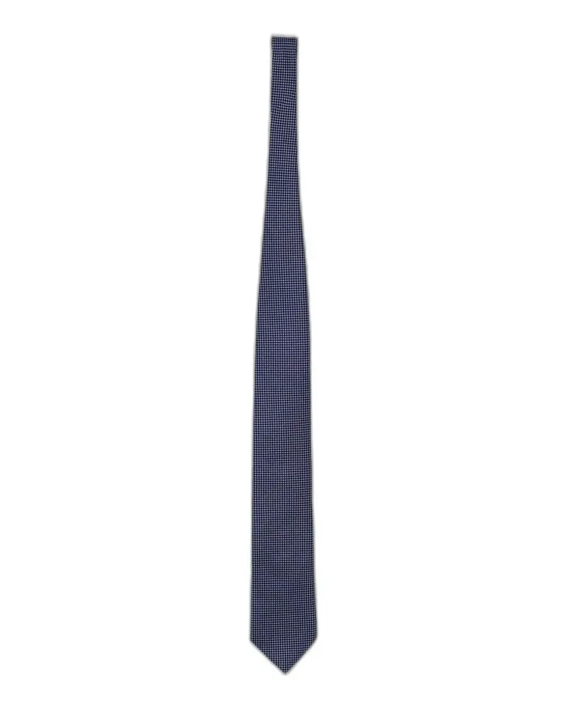 Ermenegildo Zegna jacquard-check silk tie - Blau Blau