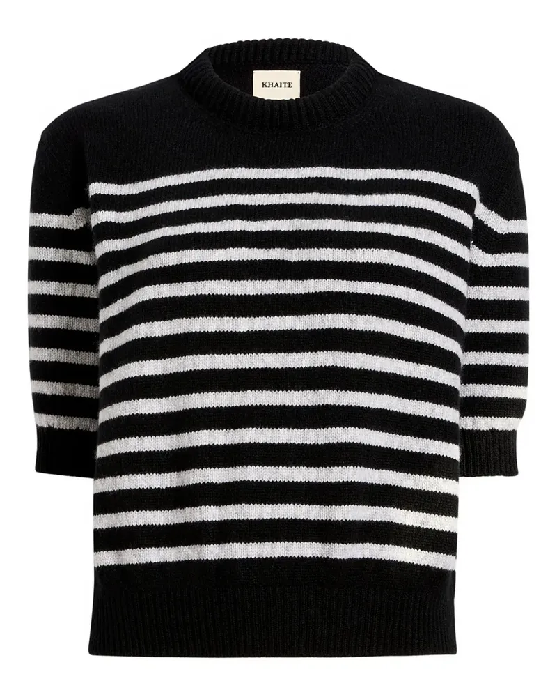 KHAITE Gestreifter Davin Pullover - Schwarz Schwarz