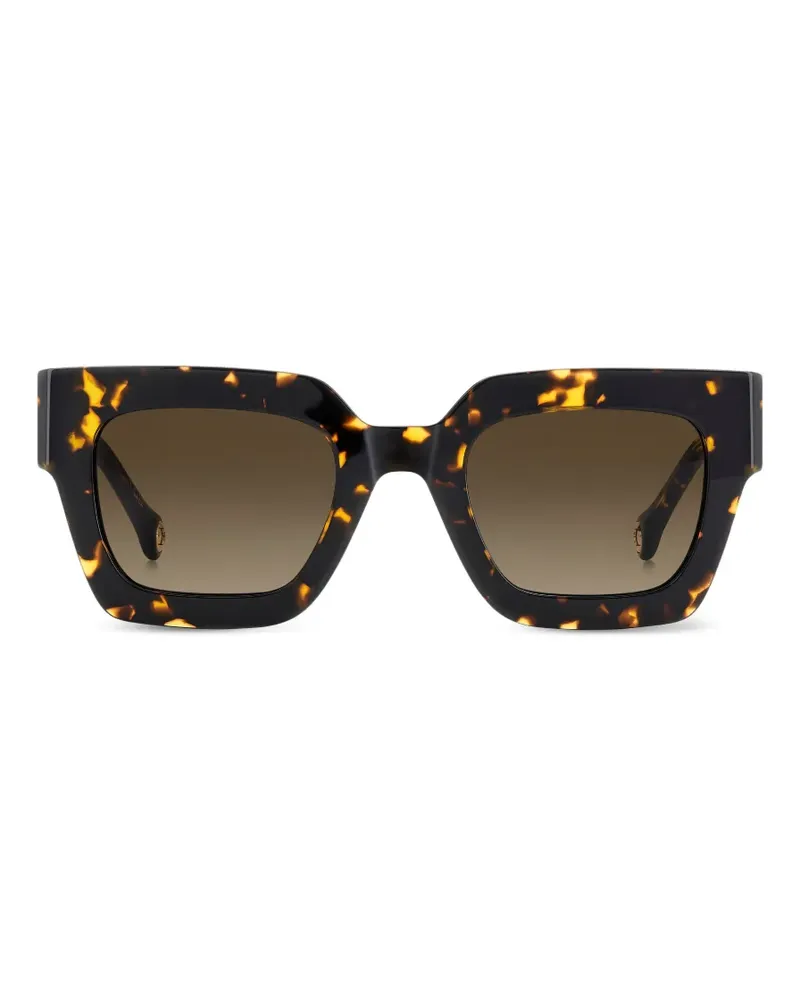 Carolina Herrera New York Sonnenbrille mit eckigem Gestell - Schwarz Schwarz
