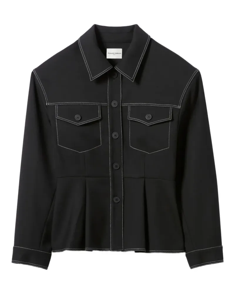 Claudie Pierlot Jacke mit Knöpfen - Schwarz Schwarz