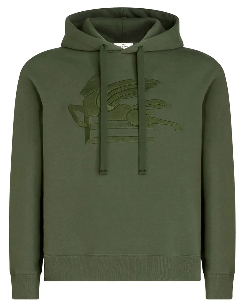 Etro Hoodie mit Logo-Stickerei - Grün Grün