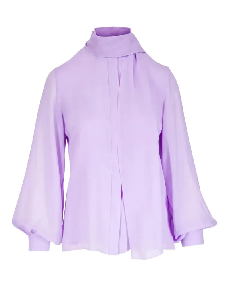 Akris Bluse mit Schleifenkragen - Violett Violett