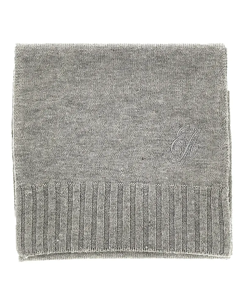 Emporio Armani ribbed scarf - Grau Grau