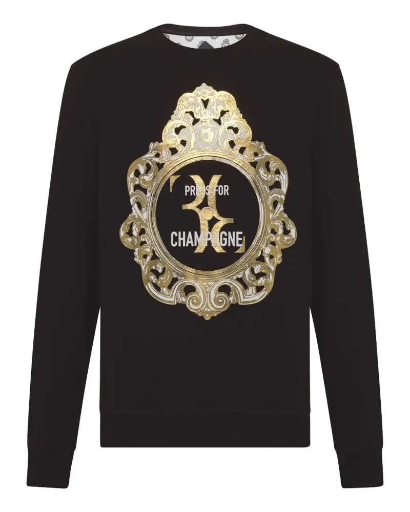 Billionaire Sweatshirt mit Barock-Print - Schwarz Schwarz
