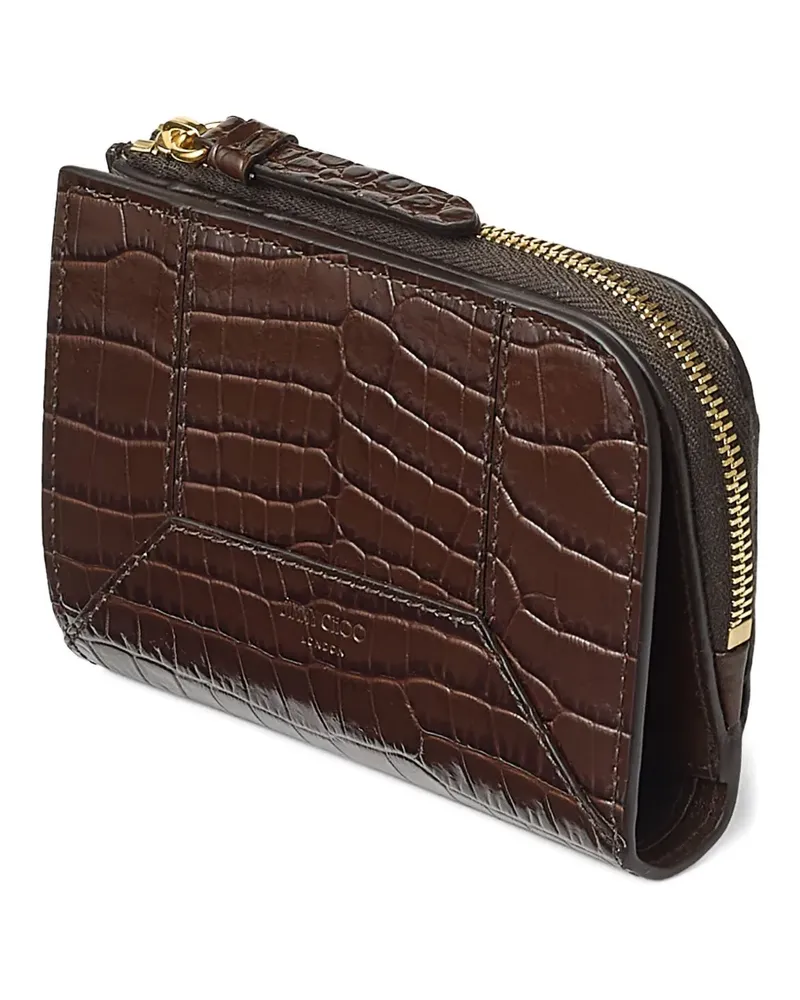 Jimmy Choo Portemonnaie mit Kroko-Effekt - Braun Braun