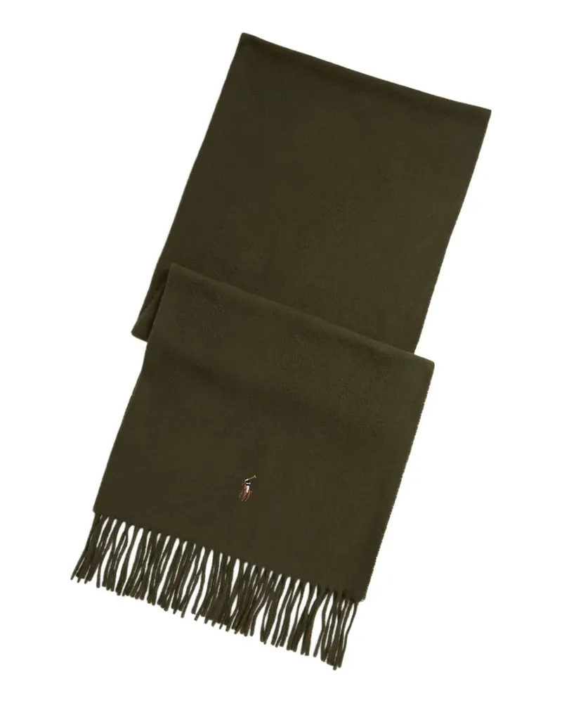 Ralph Lauren fringe virgin wool scarf - Grün Grün
