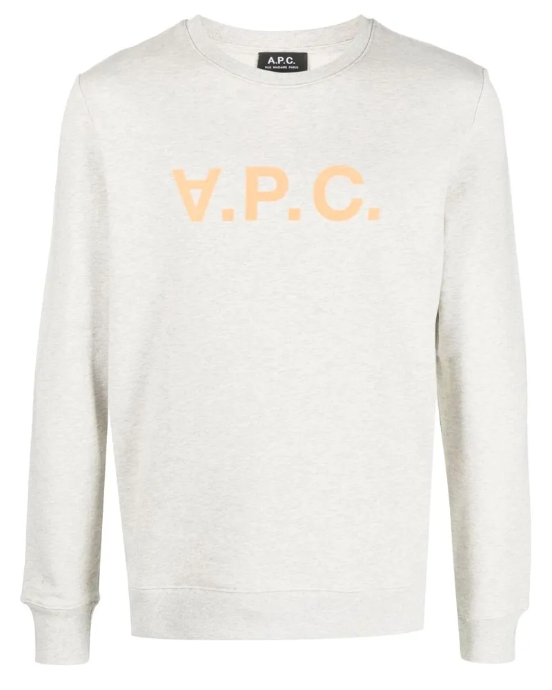 A.P.C. Sweatshirt mit Logo-Print - Nude Nude