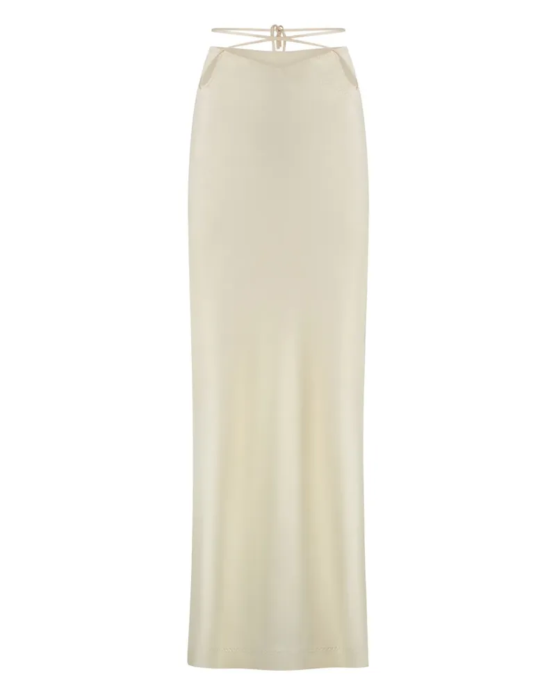 Anna October Midirock aus Satin - Nude Nude