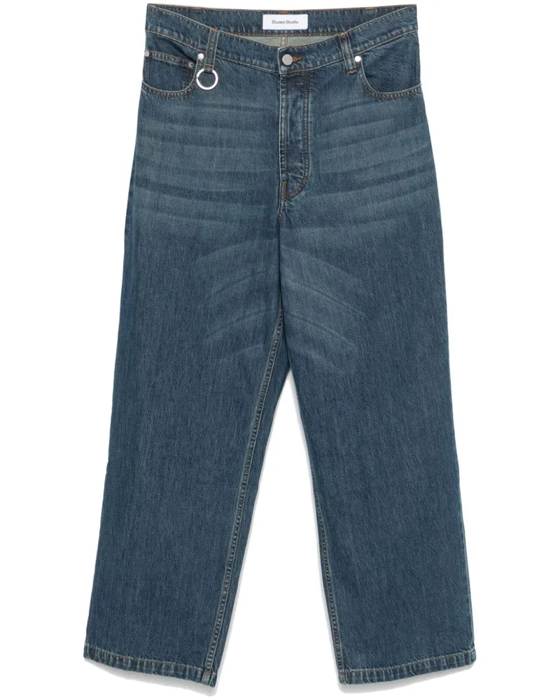 Études Studio Jeans mit weitem Bein - Blau Blau
