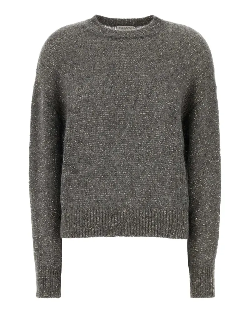 Brunello Cucinelli Pullover mit Pailletten - Grau Grau