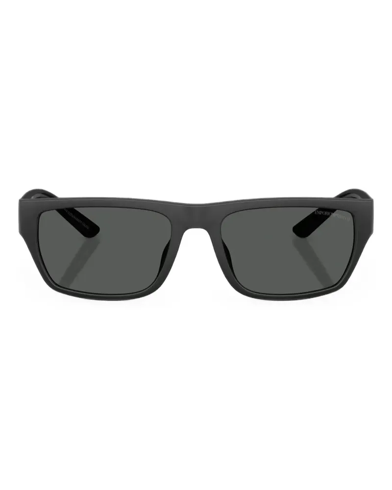 Emporio Armani rectangle-frame sunglasses - Schwarz Schwarz
