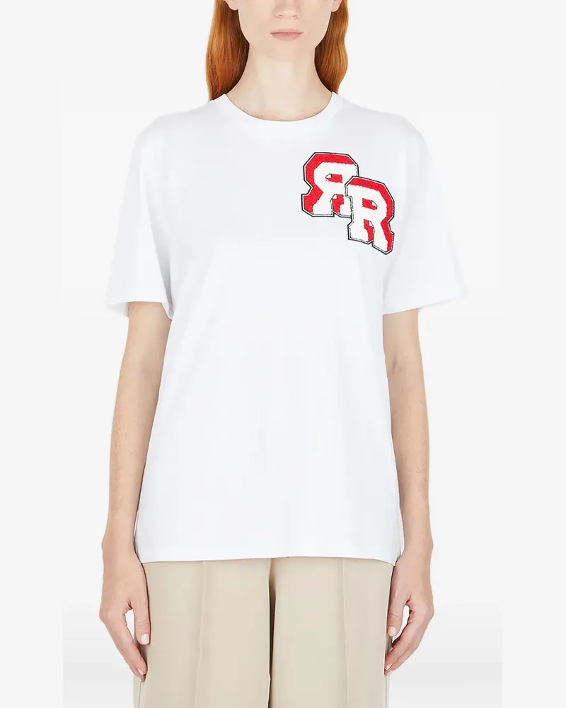 Rokh T-Shirt mit Logo-Detail - Weiß Weiß