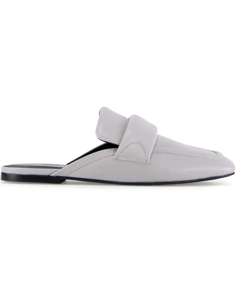 NOTABENE Flache Charlie Mules mit zwei Riemen - Grau Grau
