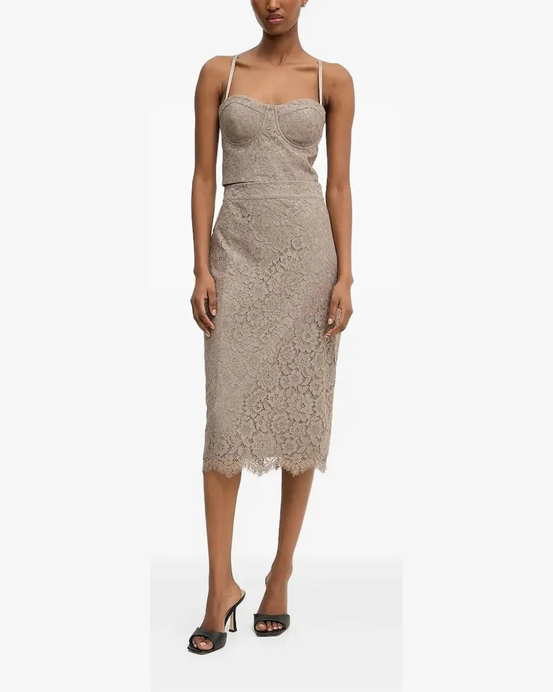 Guess Korsett-Top aus Spitze - Braun Braun