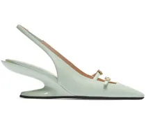 Slingback-Pumps mit Kristallen 60mm