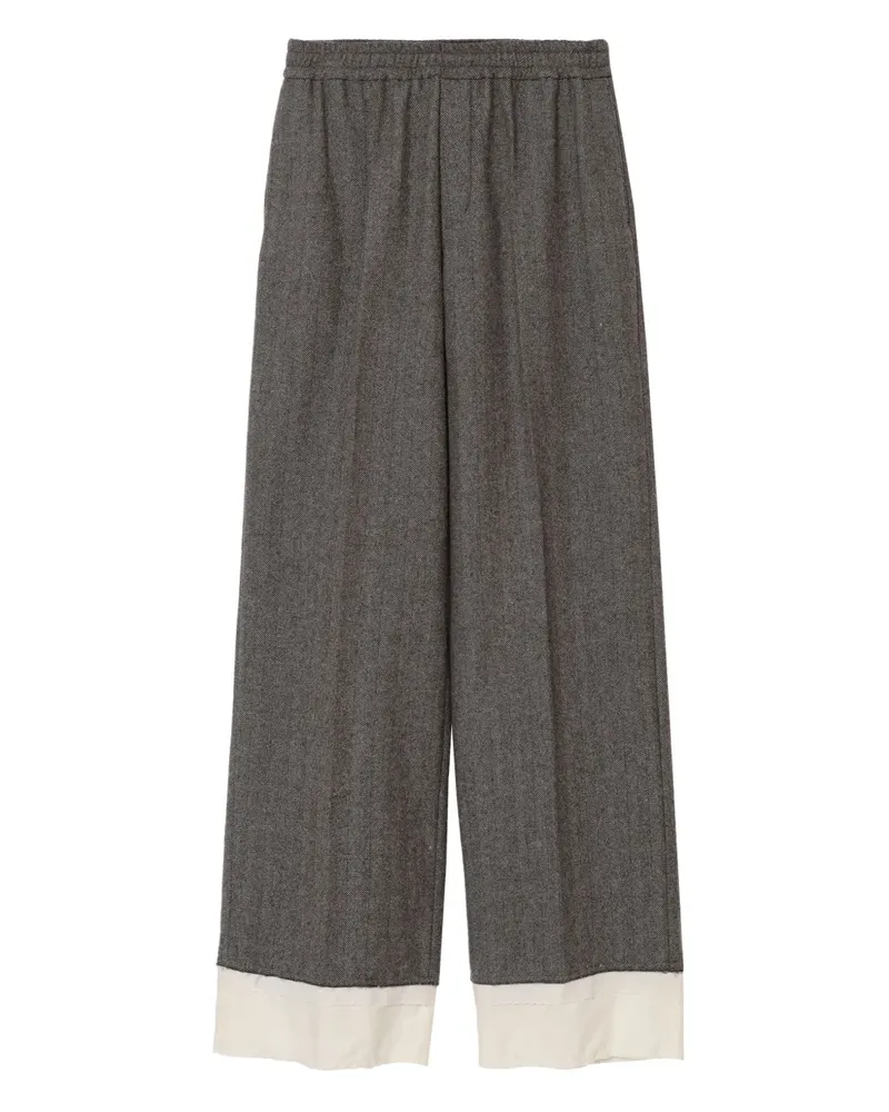 Undercover UP2E1507 Hose mit Fischgrätenmuster - Braun Braun