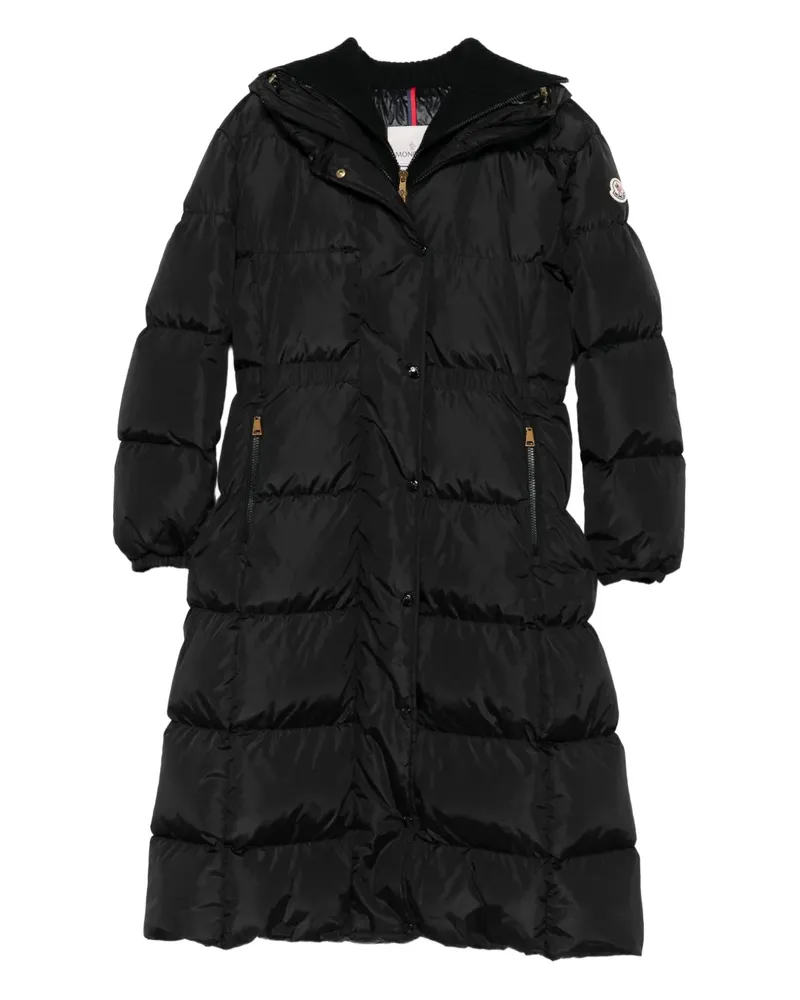 Moncler Gesteppte Kapuzenjacke - 999 BLACK 999