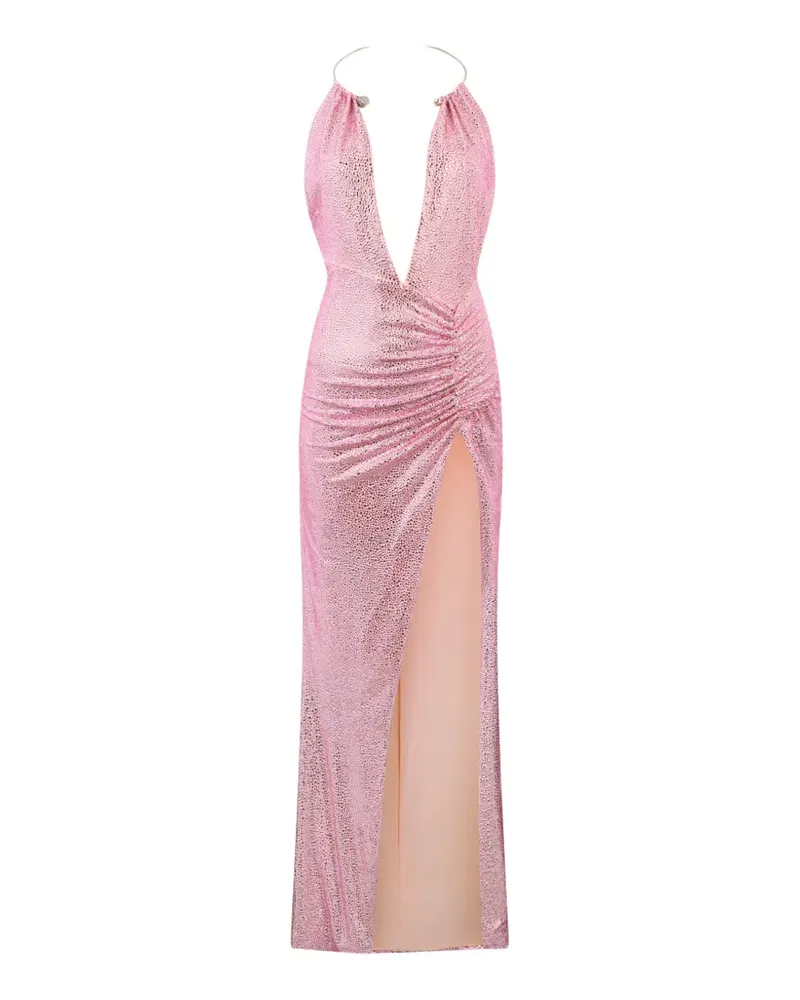 Philipp Plein piercing strass maxi dress - Rosa Rosa
