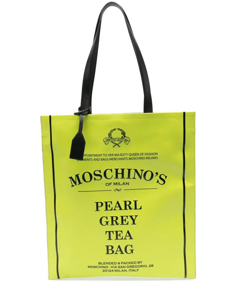Moschino Handtasche mit Logo-Print - Grün Grün