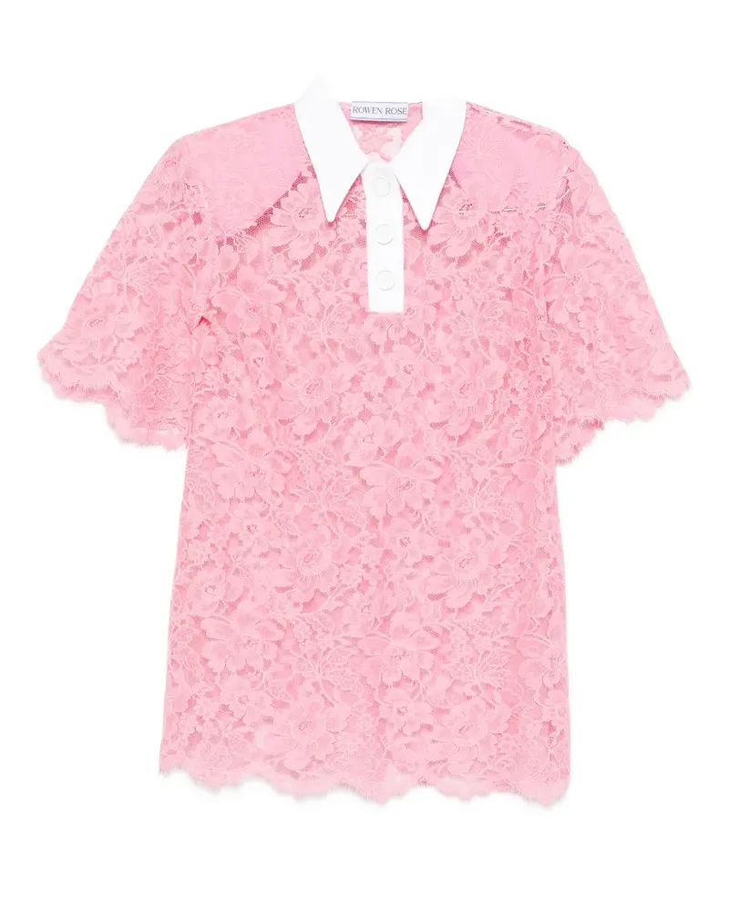 Rowen Rose lace polo top - Rosa Rosa