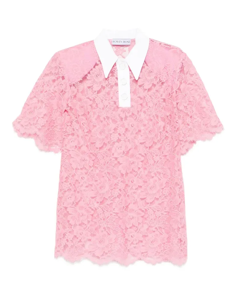 Rowen Rose lace polo top - Rosa Rosa