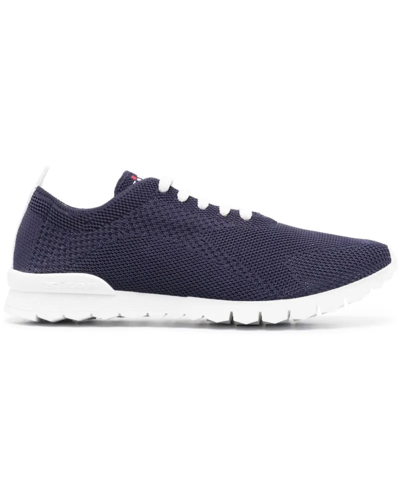 Kiton Sneakers mit gestricktem Obermaterial Blau