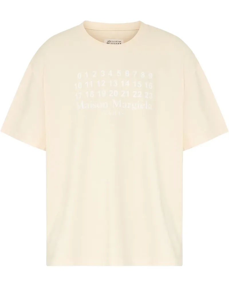 Maison Margiela T-Shirt mit Logo-Print - Nude Nude