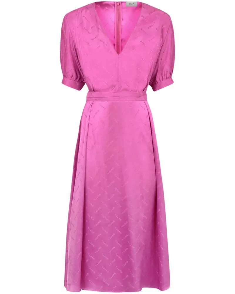 Bally Kleid mit V-Ausschnitt - Rosa Rosa